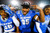 Memphis Tigers players LaDarius Jordan, from left, Keith Brigham and Markevion Quinn celebrate the second straight win over Cincinnati. Courtesy Joe Rondone / The Commercial Appeal ^^ center light rgba(20,20,20,.4)