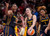 Indiana Fever forward Aliyah Boston (7) celebrates with Indiana Fever guard Caitlin Clark (22) after recording a triple-double on Sept. 4, 2024. Grace Hollars / IndyStar