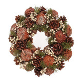  Autumnal Colour Cone Wreath 30 cm 
