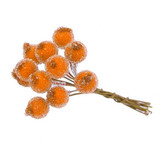  Frosted Orange Berry On Wire (x 10 Bunches) 