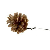  Gold Pine Cones On A Wire 12 cm (Pack of 150) 