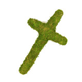  Padded Moss Effect Cross 16" Integral Wire 