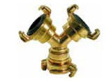  GEKA Brass Quick-Coupling Valved Y-Piece Connector 