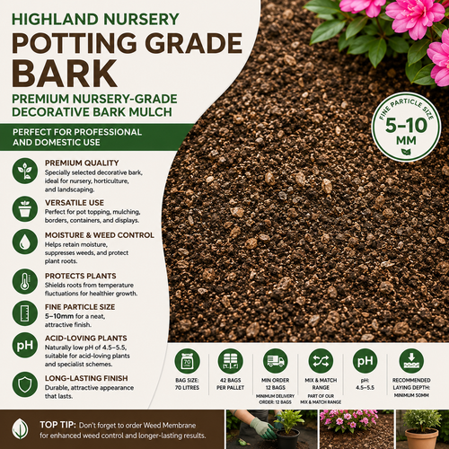 Highland Nursery Grade Bark 70L