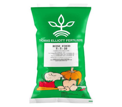 Thomas Elliot Rose Fertiliser 5-5-10+0.6Fe+0.6Mg 25kg 