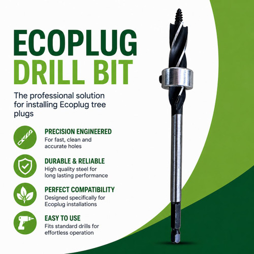  Ecoplug Max Set-Depth Drill Bit | Precision 13mm Chuck Drill Bit for Tree Stump Removal 