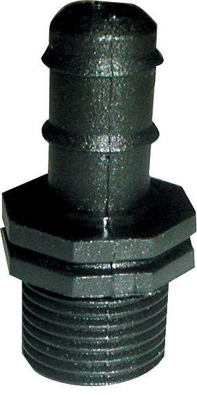  Barbed Connector 20mm - 0.75" Male   (Each) 