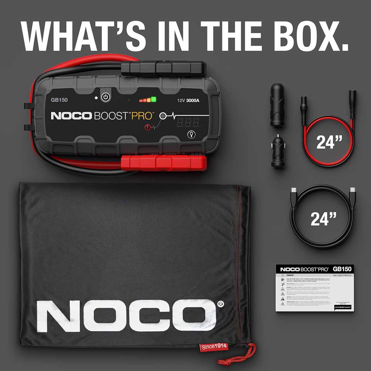 NOCO BOOST PRO GB150 ジャンプスターター NOCO GB150 3000A Lithium Jump Starter – Boost Pro Series