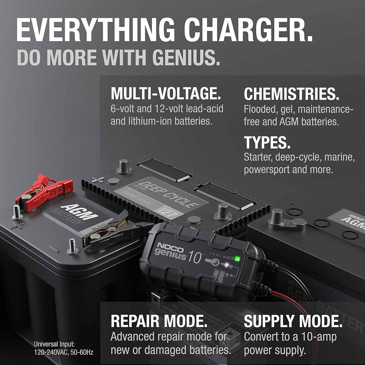 NOCO GENIUS10 Smart Battery Charger and Maintainer
