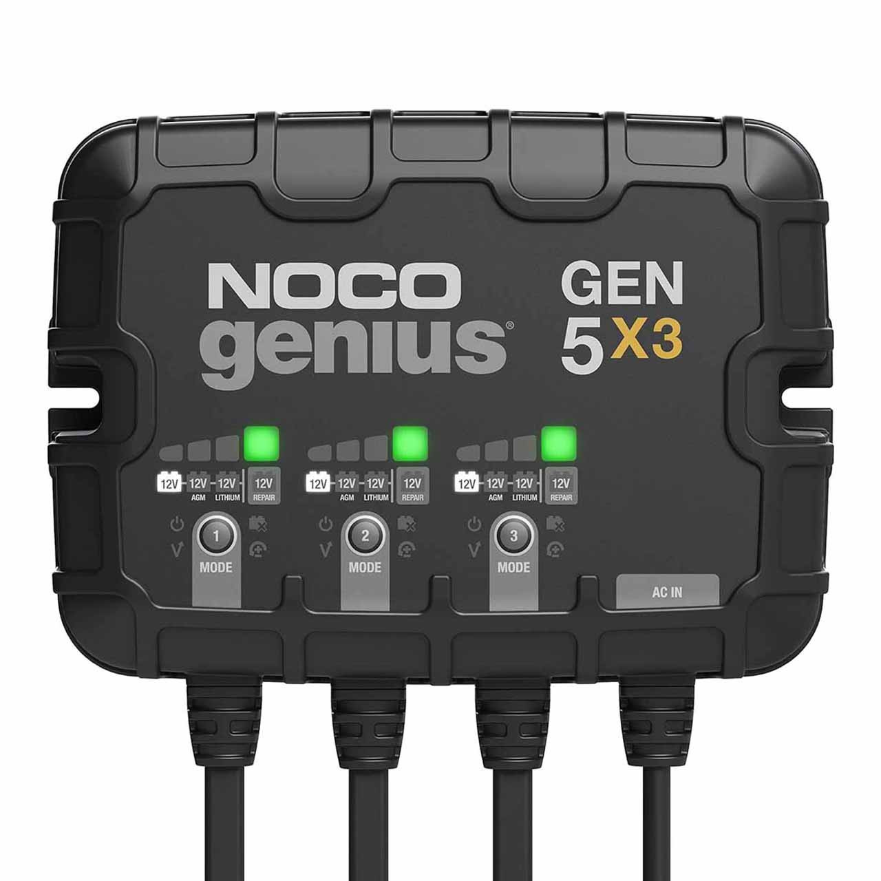 NOCO Genius GEN5X3 3-Bank Marine Battery Charger & Maintainer