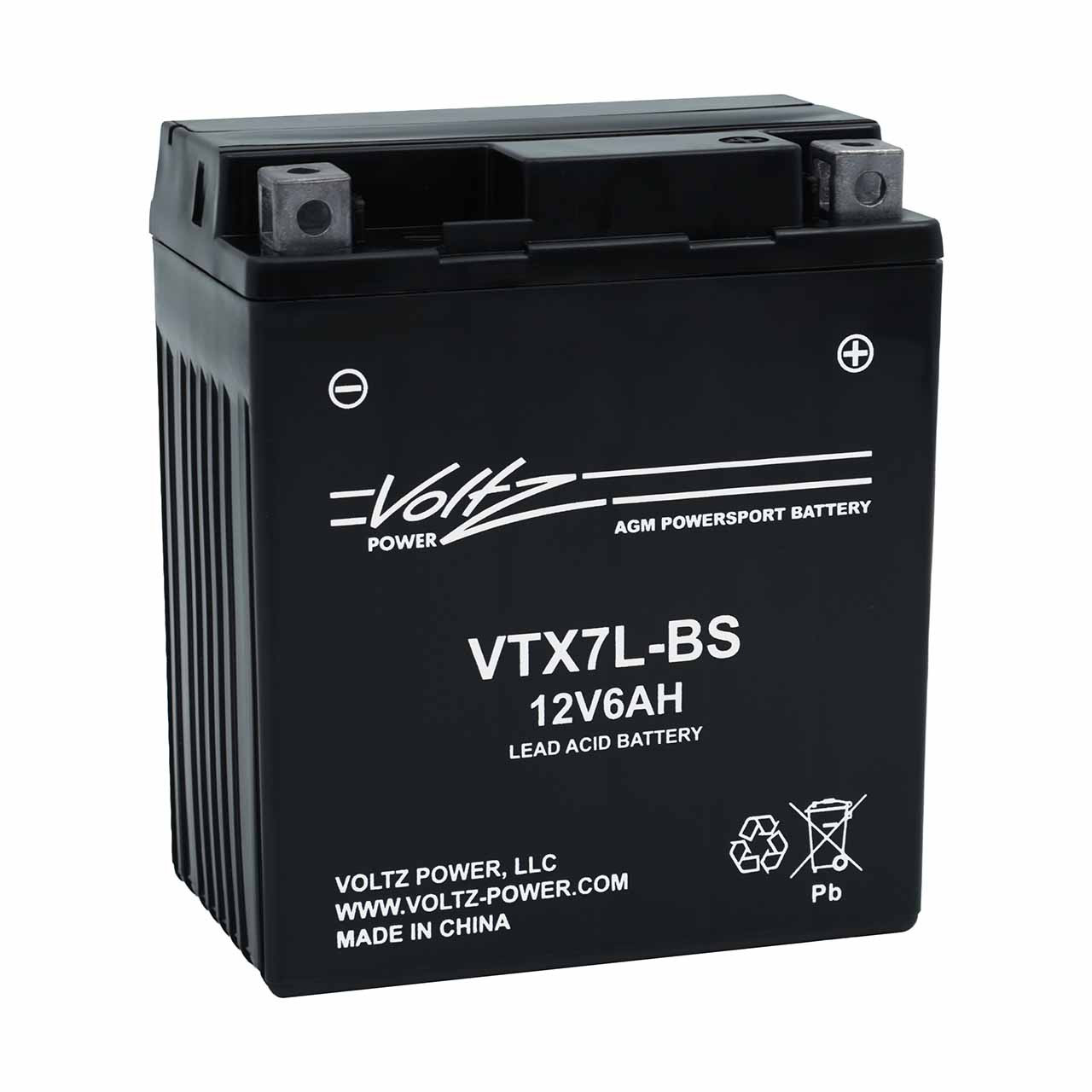 Voltz VTX7L-BS AGM Powersport Battery – Replaces YTX7L-BS & BTX7L-BS