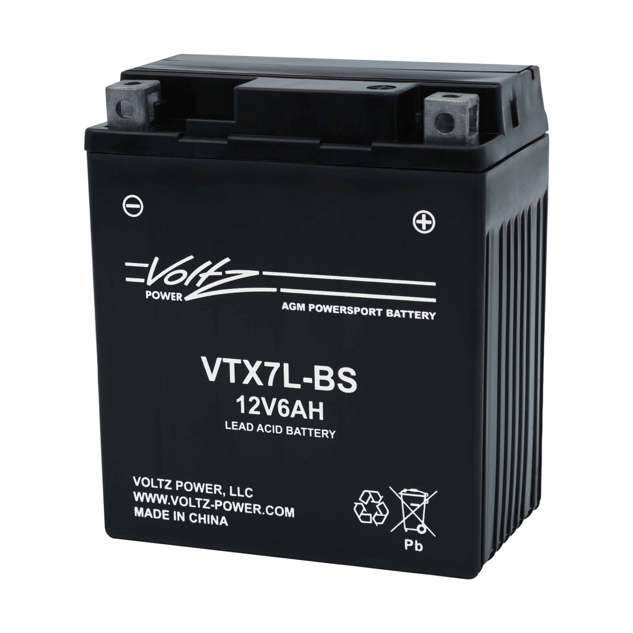 Voltz VTX7L-BS AGM Powersport Battery – Replaces YTX7L-BS & BTX7L-BS