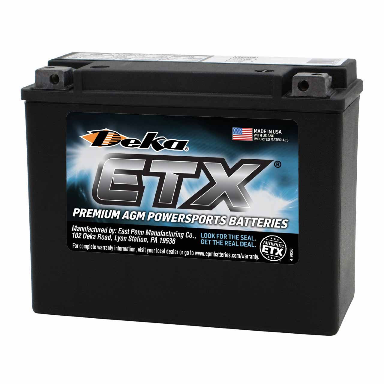 Deka ETX18L AGM Powersport Battery – Replaces YTX24HL-BS & BTX24HL