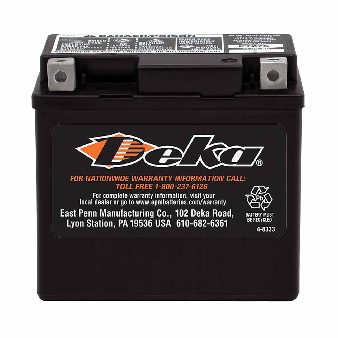 Deka ETZ7S AGM Powersport Battery – Replaces YTZ7S & YTX5L-BS