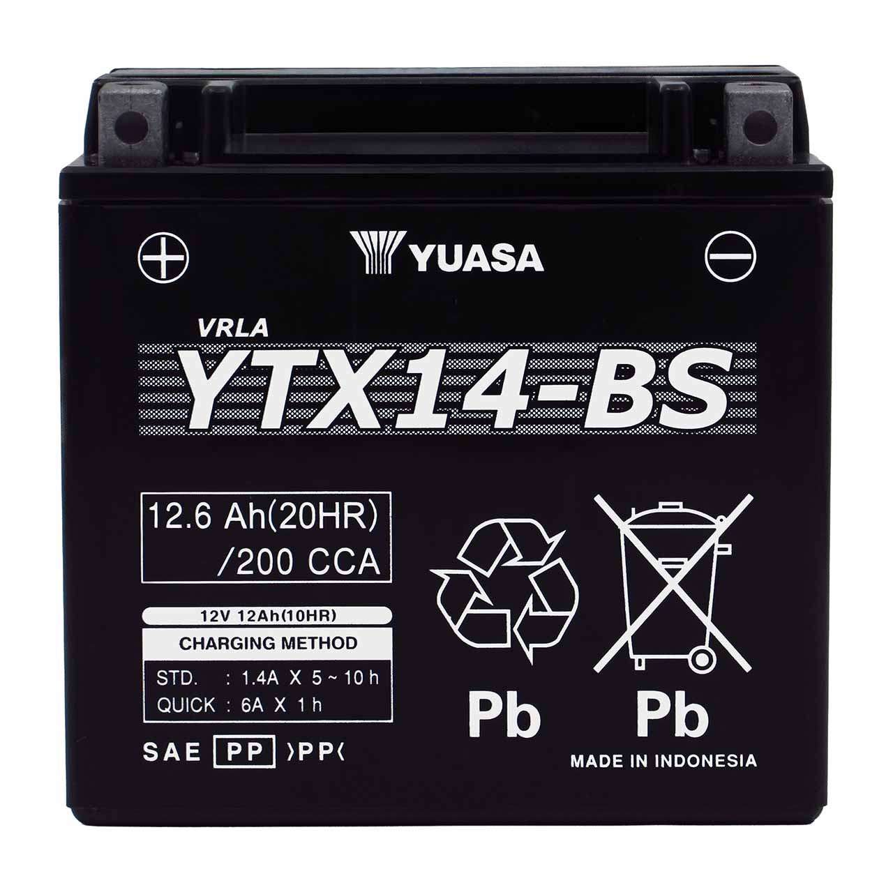 パーツ GS YUASA YTX14-B Yuasa YTX14-BS AGM Motorcycle Battery - Replaces ETX14 & CTX14-BS