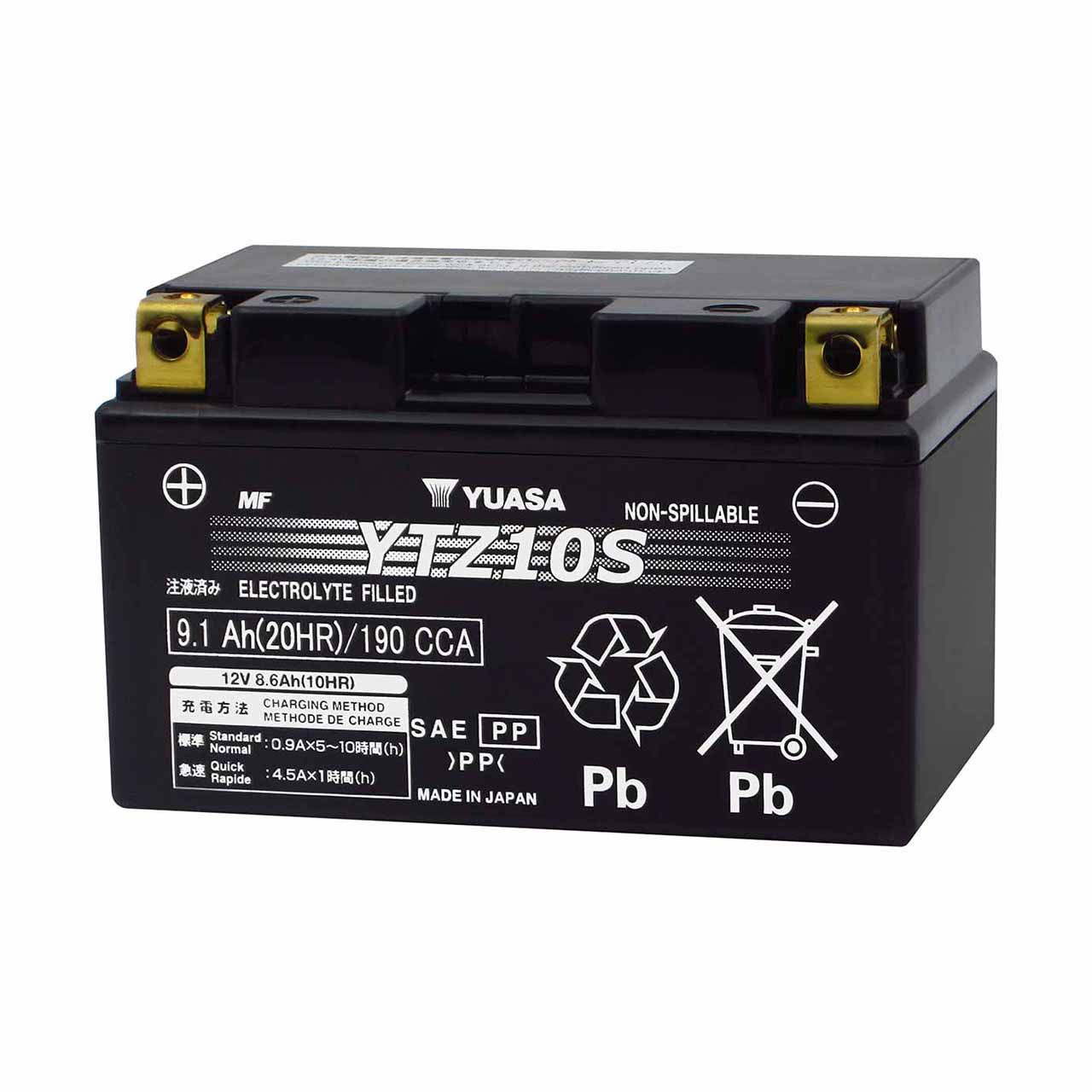 Yuasa YTZ10S AGM Powersport Battery – Replaces CTZ10S & BTZ10S