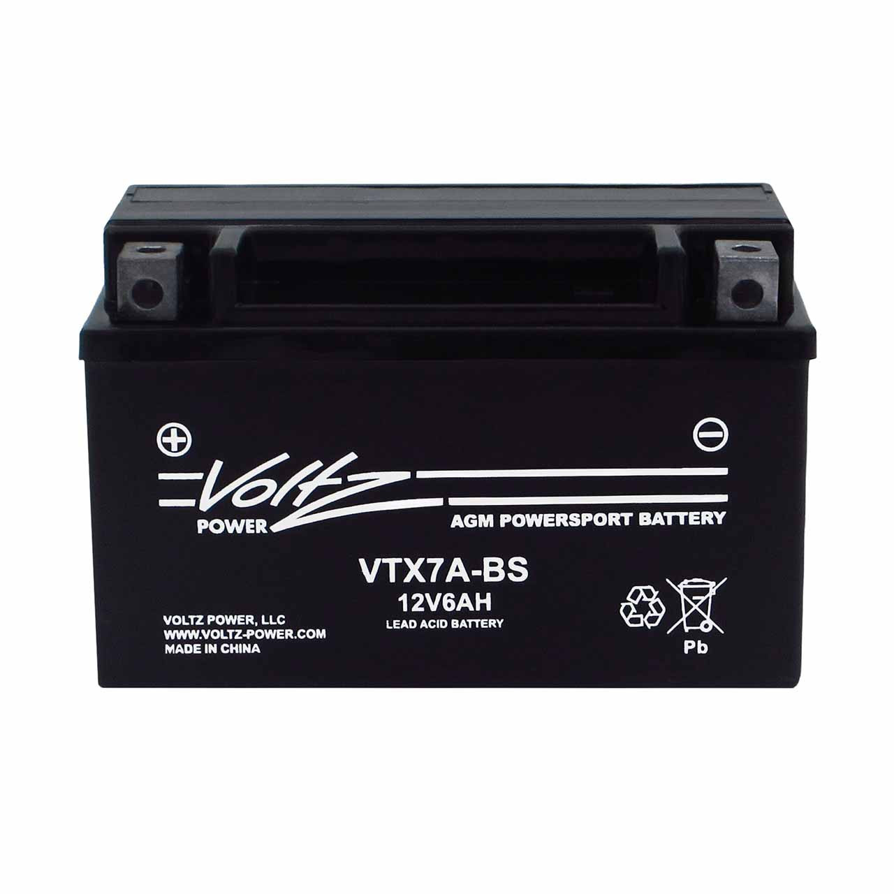 Voltz VTX7A-BS AGM Powersport Battery – Replaces YTX7A-BS & BTX7A-BS