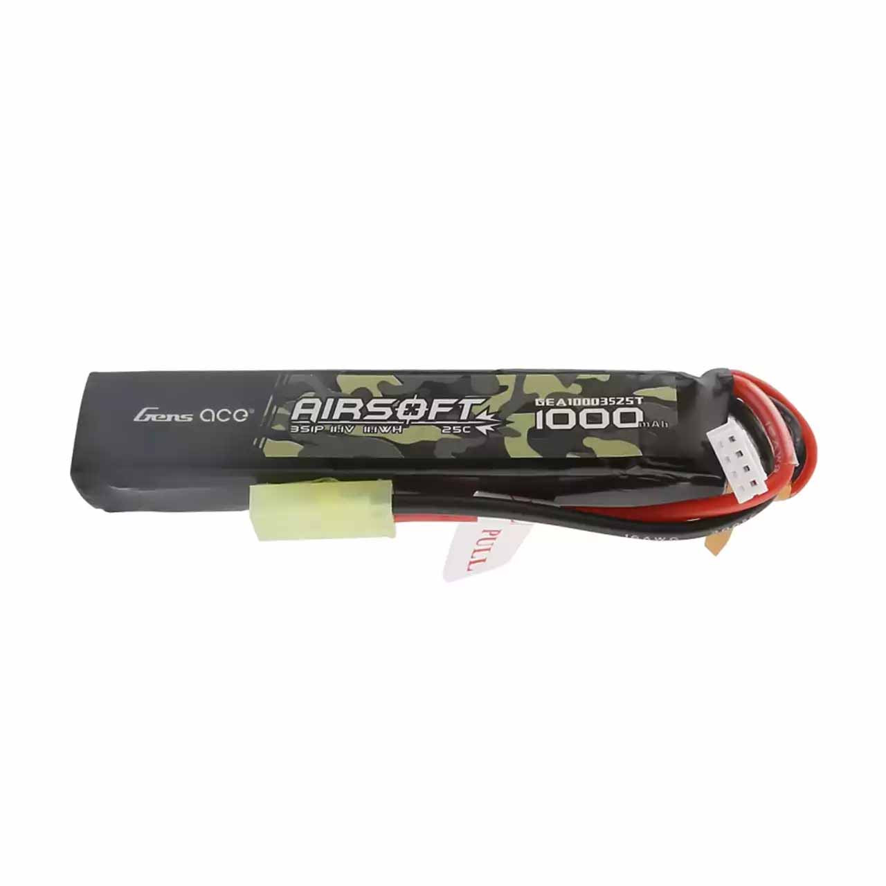 Gens Ace 11.1V LiPo Airsoft Battery (Tamiya 1000mAh 3S 25C