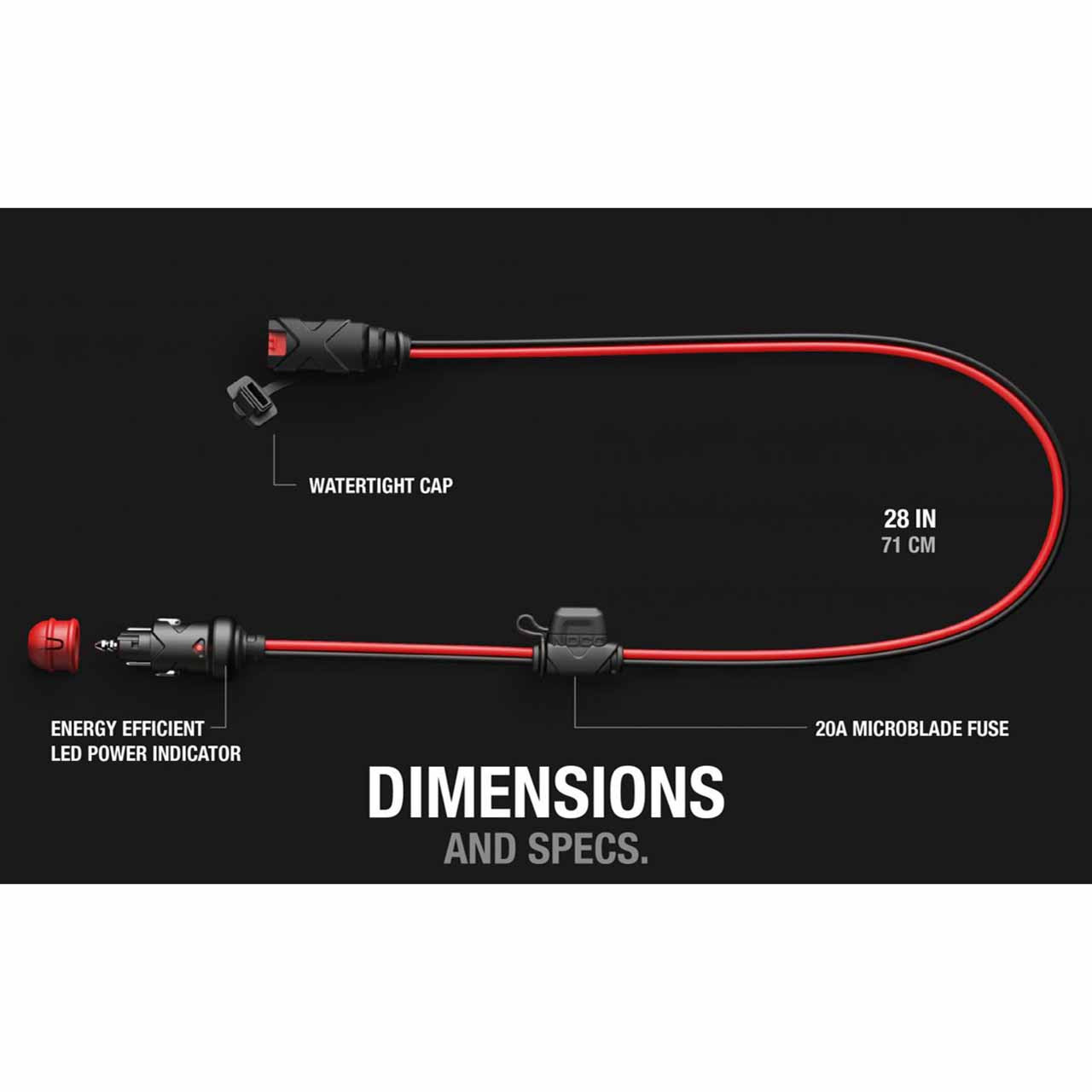 NOCO Genius Series Charger 12 Volt Male Plug | NOCO Genius Accessories