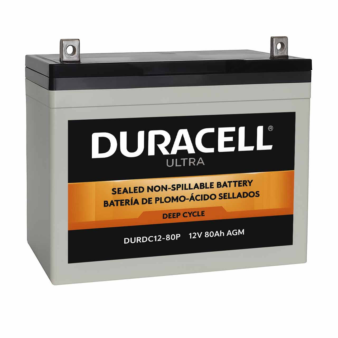 Duracell DURDC12-80P 12V 80Ah AGM Deep Cycle Battery – Group 24