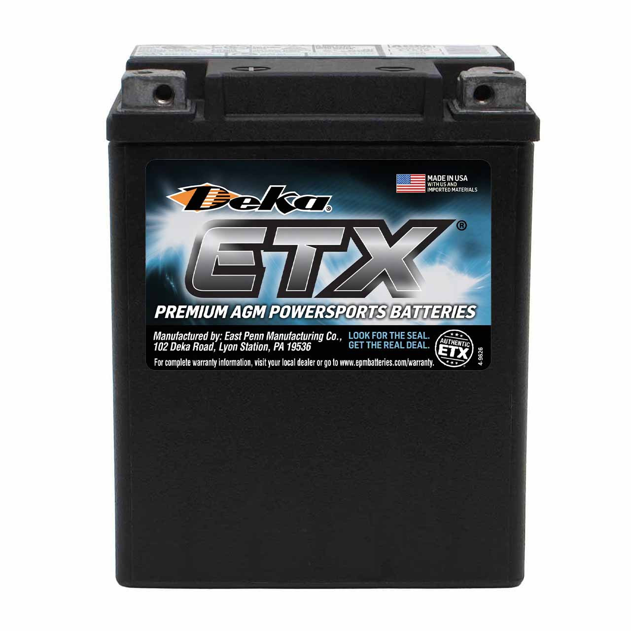 Deka ETX15 AGM Powersport Battery – Replaces YTX14AH-BS & YB14A-A2