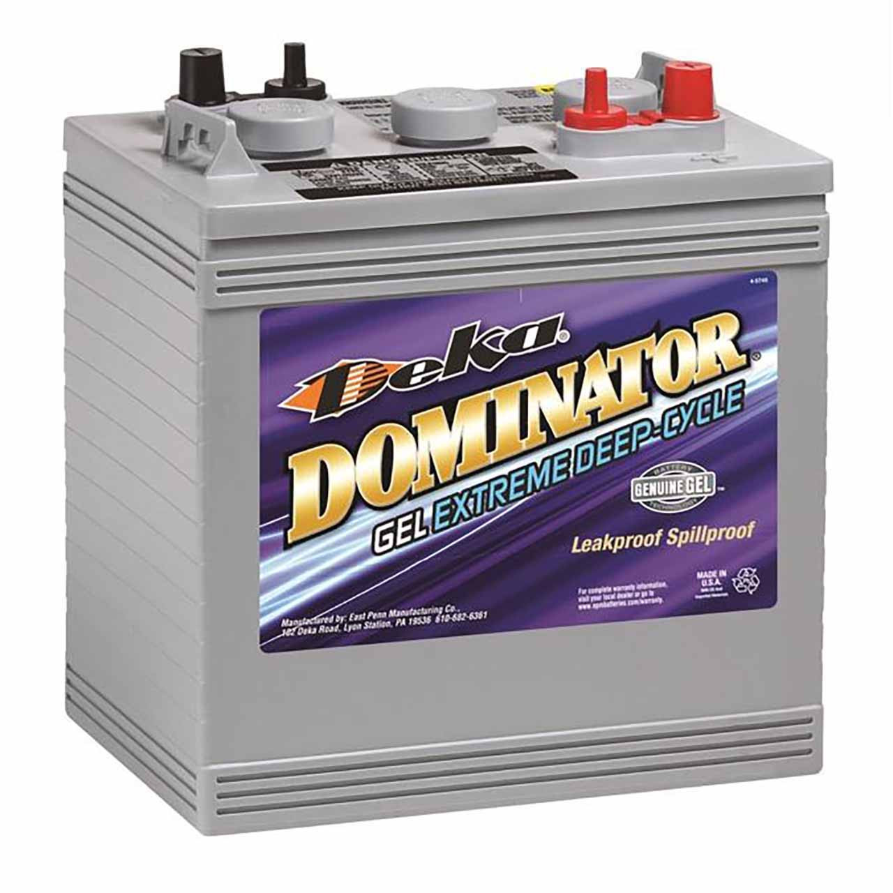 Deka Dominator 8GGC2 6V 180Ah Deep Cycle Gel Battery Group GC2