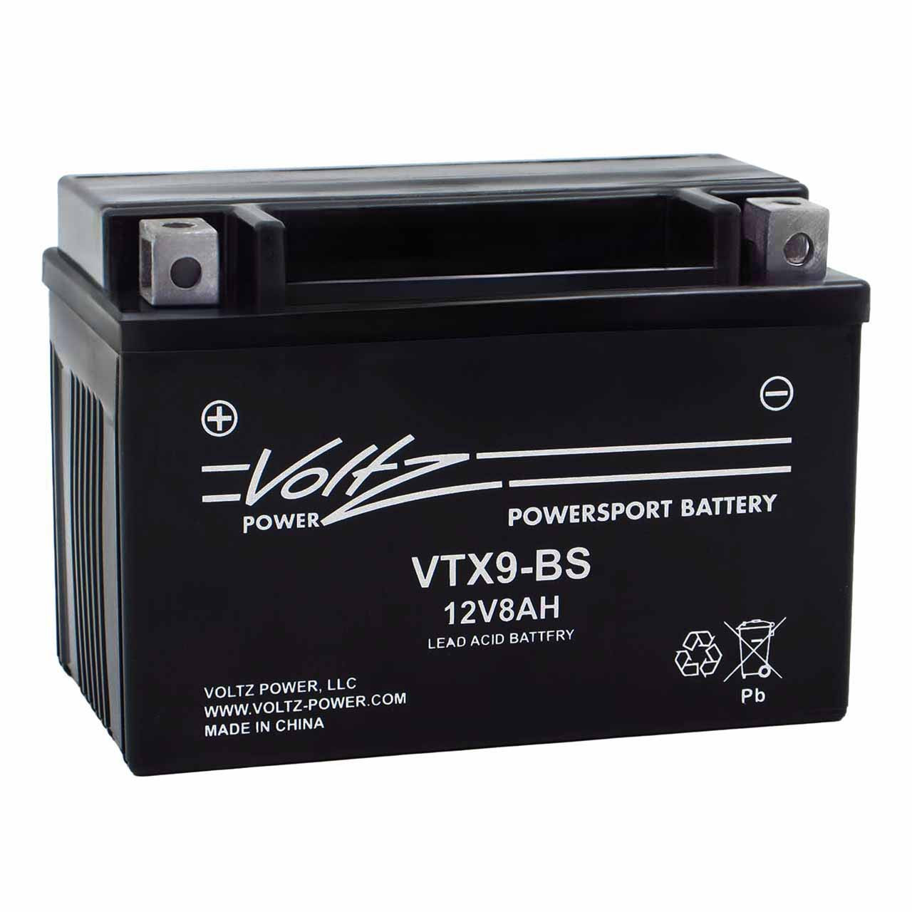 Voltz VTX9-BS AGM Powersport Battery – Replaces YTX9-BS & CTX9-BS