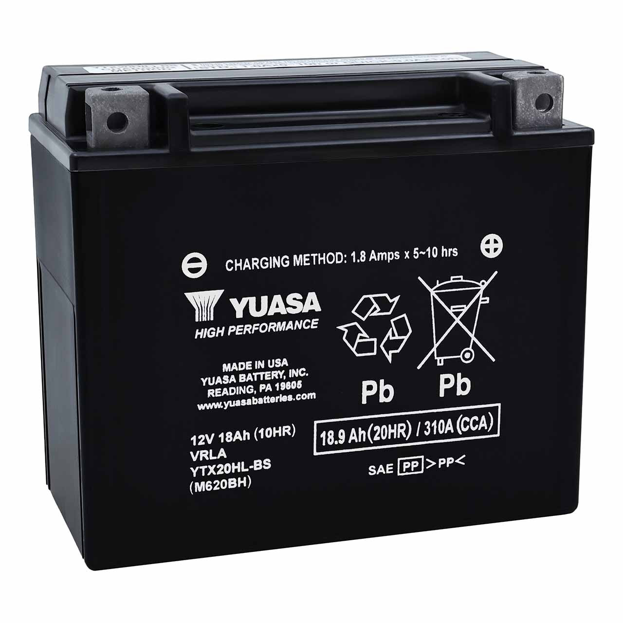 MBAグロービズ Yuasa YTX20HL-BS AGM Motorcycle Battery – Replaces GYZ20HL