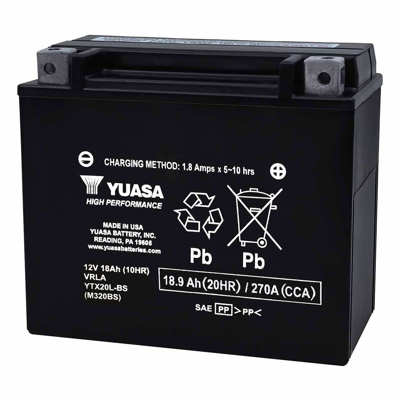 Yuasa YTX20L-BS AGM Motorcycle Battery – Replaces BTX20L & CTX20L-BS