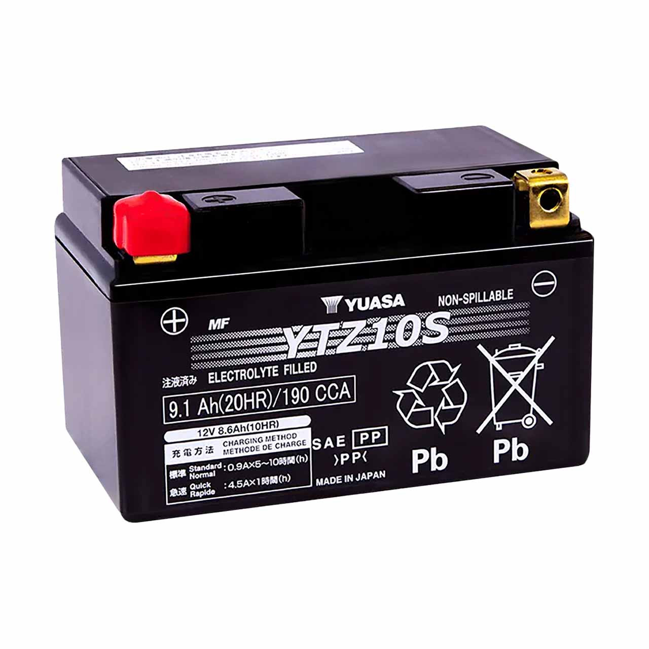 Yuasa YTZ10S AGM Powersport Battery – Replaces CTZ10S & BTZ10S