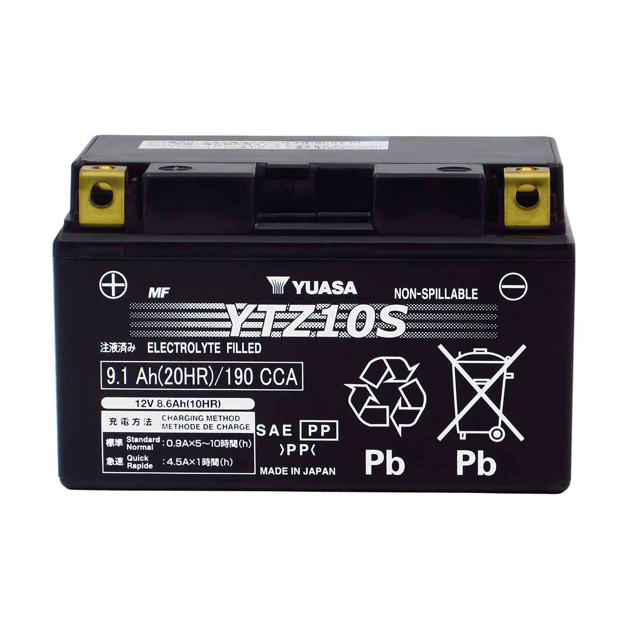 新車外し　GS YUASA ユアサ　YTZ10S 2025年10月購入 Yuasa YTZ10S AGM Powersport Battery – Replaces CTZ10S & BTZ10S