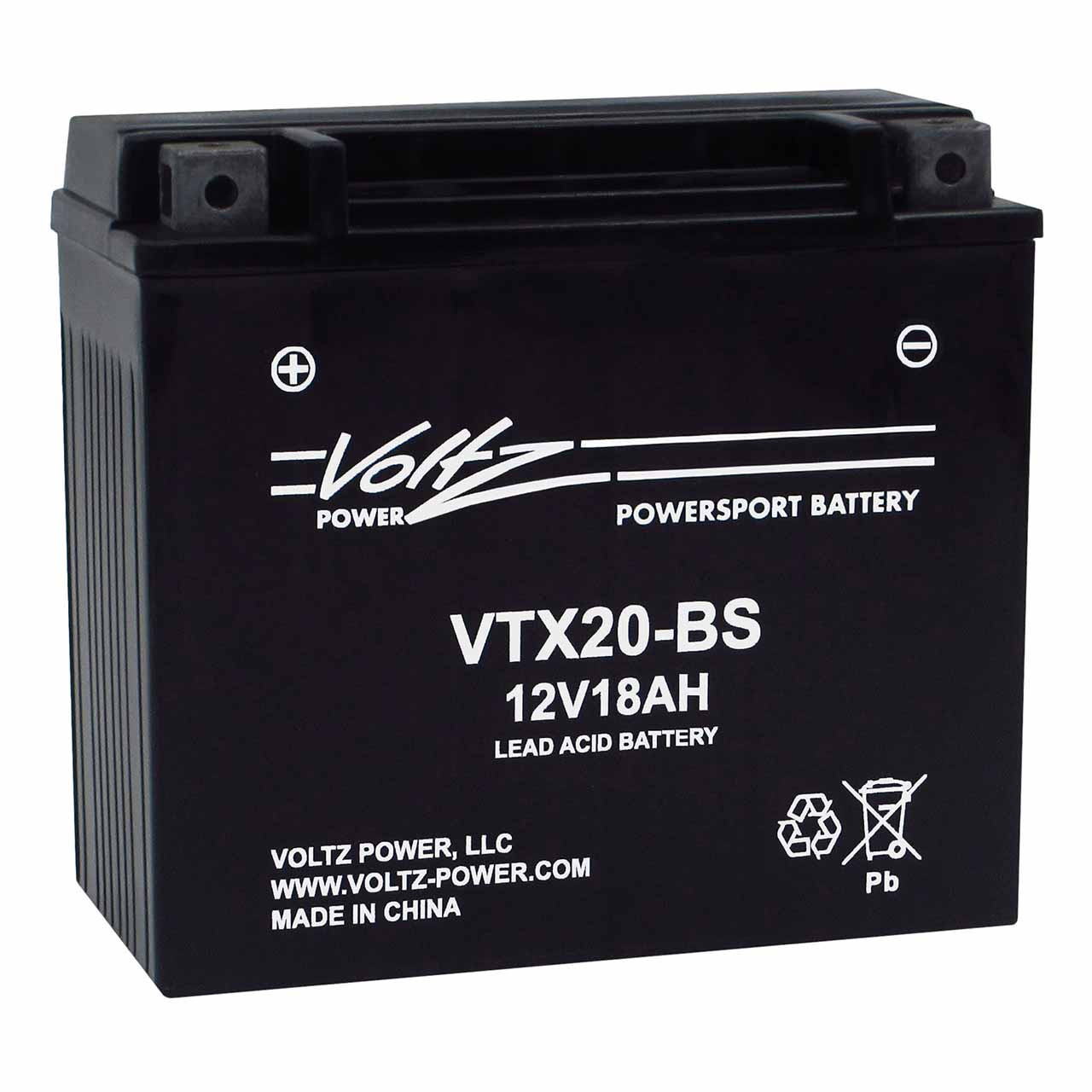 Voltz VTX20-BS AGM Powersport Battery - Replaces YTX20-BS & CTX20-BS