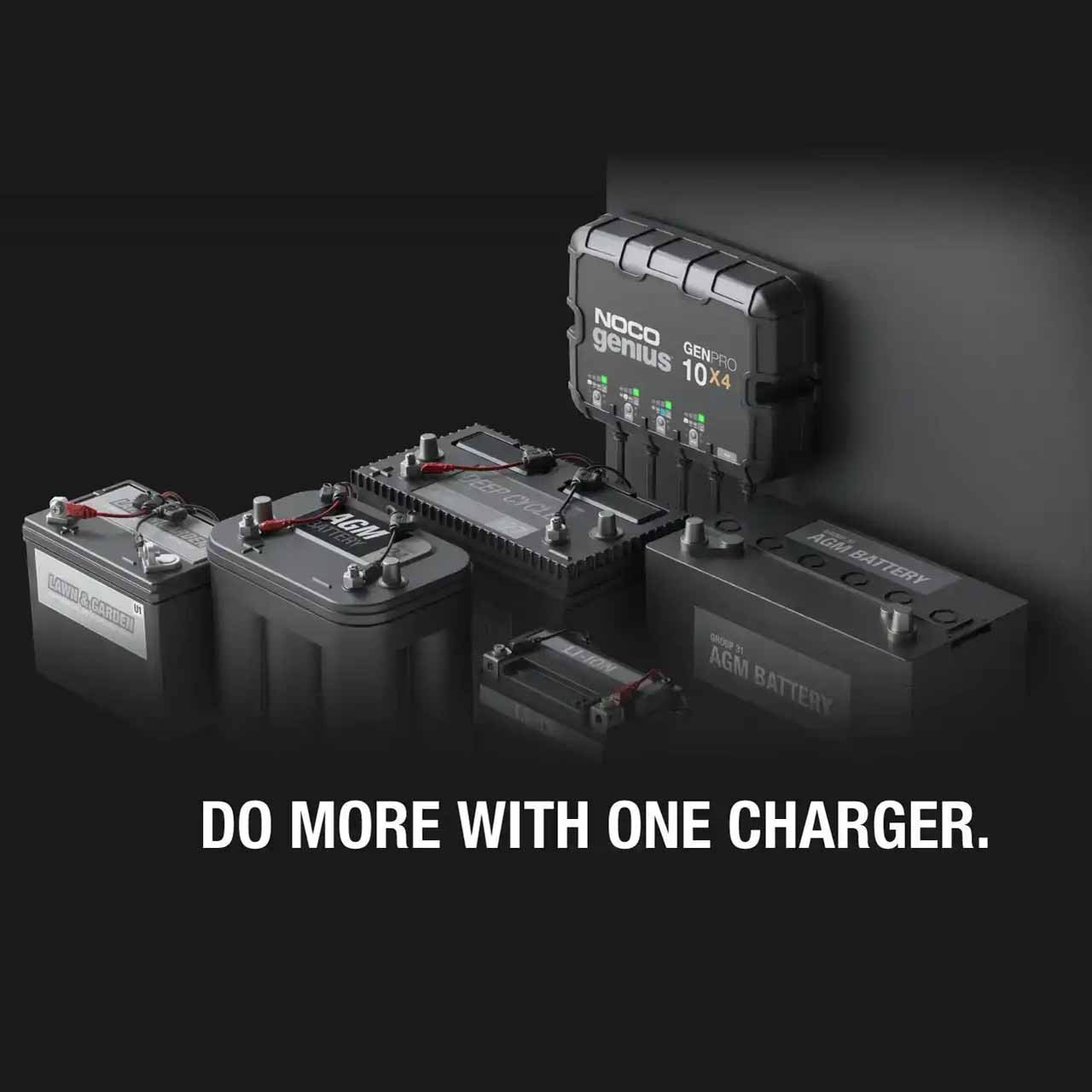 NOCO Genius GEN4 12V, 40A Four Bank Battery Charger: USA-Made