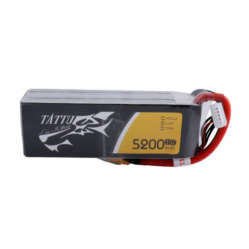 Tattu 4S LiPo Battery (5200mAh XT60 35C 14.8V) TAA52004S35X6 | Tattu Batteries