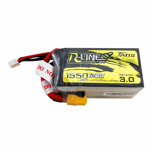 Tattu R-Line 5S LiPo Battery (1550mAh XT60 120C 18.5V) TAA15505S12X6 | Tattu Batteries