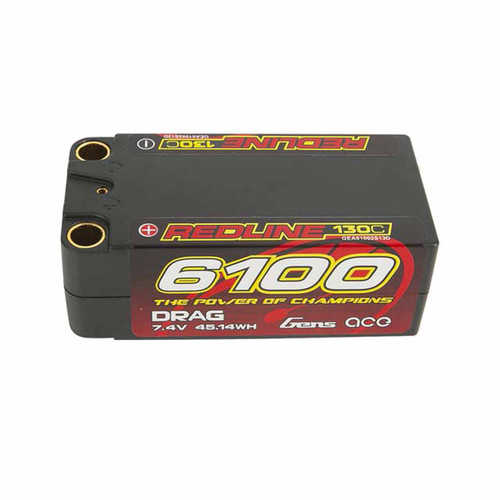 Gens Ace Redline Drag Racing Series 6100mAh 2S Shorty LiPo Battery (Deans 130C 7.4V) GEA61002S13D