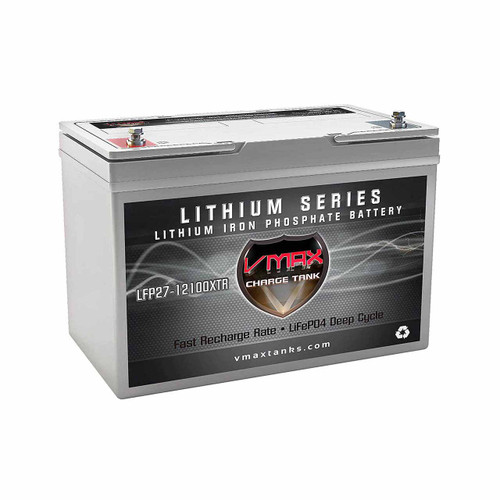 VMAX LFP27-12100XTR 12V Lithium Trolling Motor Battery (100Ah) | VMAX Lithium Battery