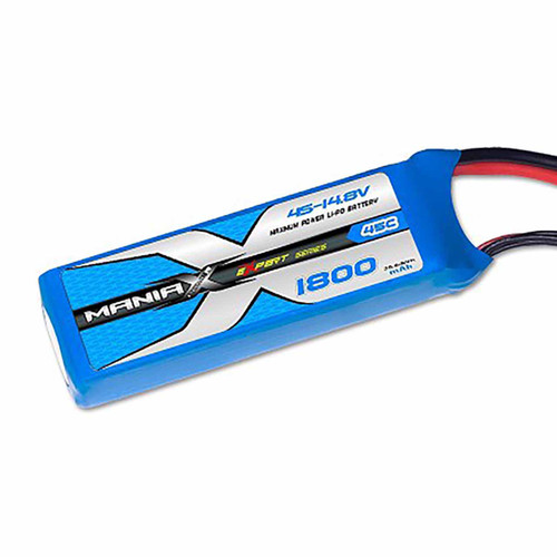 ManiaX 4S LiPo Battery (1800mAh XT60 45C 14.8V) MX-1800-4S-45 | ManiaX LiPo