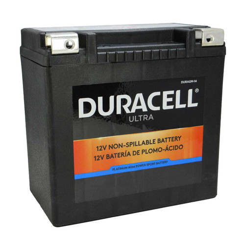 Duracell Ultra 14-BS 12V AGM Motorcycle Battery - DURAGM-14 / CYL10001