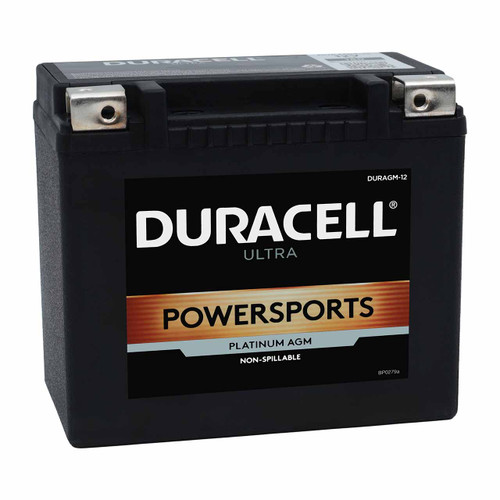 Duracell DURAGM-12 Group 12 AGM Motorcycle Battery that Replaces YTX12-BS Powersport Batteries