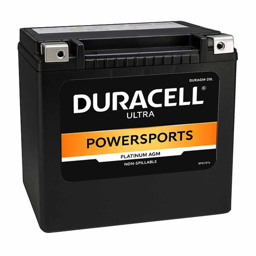 Duracell 20HL-BS AGM Motorcycle Battery DURAGM-20L Replaces YTX20L-BS ETX20L