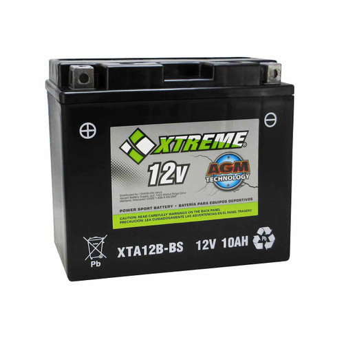 Xtreme 12B-BS AGM Motorcycle Battery XTA12B-BS