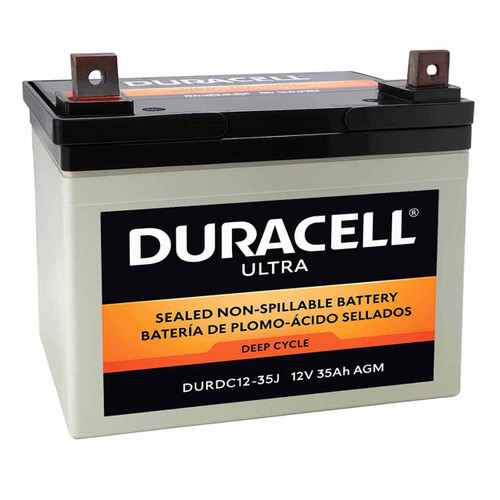DURDC12-35J Duracell Ultra 12V 35Ah AGM deep cycle battery replaces Group U1 UB12350
