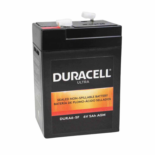 Duracell Ultra DURA6-5F 6V 5Ah AGM Replacement UPS Battery