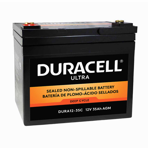 Duracell Ultra 12V 35Ah AGM Battery M6 Terminals DURA12-35C.