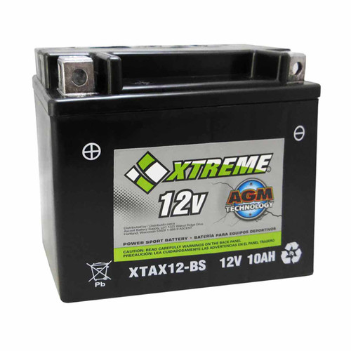 Xtreme 12-BS AGM Motorcycle Battery XTAX12-BS