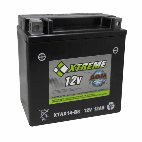 Xtreme 14-BS AGM Powersport Battery XTAX14-BS