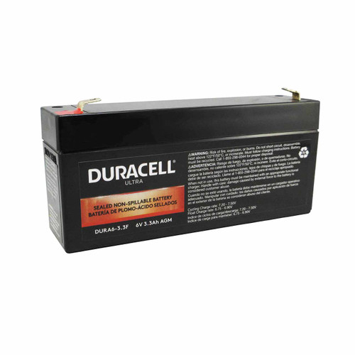 Duracell Ultra 6V 3.3Ah AGM Battery - DURA6-3.3F / SLAA6-3.3F | UPS Backup Battery
