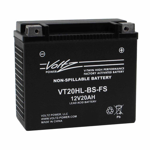 Voltz VT20HL-BS-FS V-Twin Series Group 20HL AGM Motorcycle Battery that Replaces YTX20HL-BS Powersport Batteries