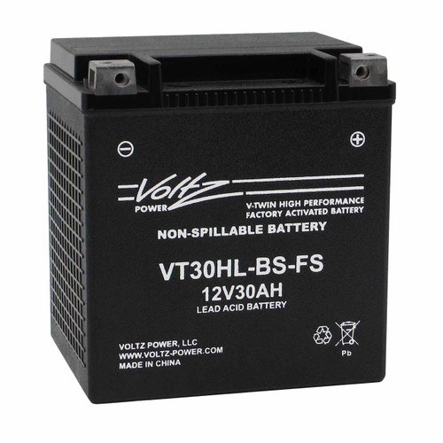 Voltz VTX30L AGM Motorcycle Battery | Replaces 4014609 and YTX30L-BS